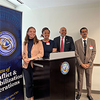 Students and officials at the State Department