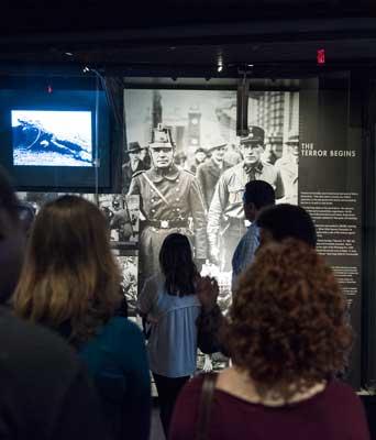Students from the Carter School take a tour of the Holocaust Museum in Washington, D.C. The nation's capital is rich in learning resources, while also being a hub for peace-building activities and policy building.